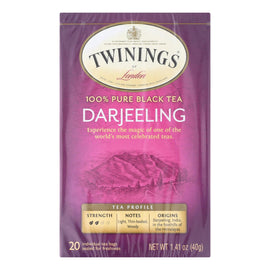 Twining's Tea Black Tea - Darjeeling - Case Of 6 - 20 Bags