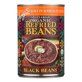 Amy's Organic Light In Sodium Refried Black Beans - Case Of 12 - 15.4 Oz.