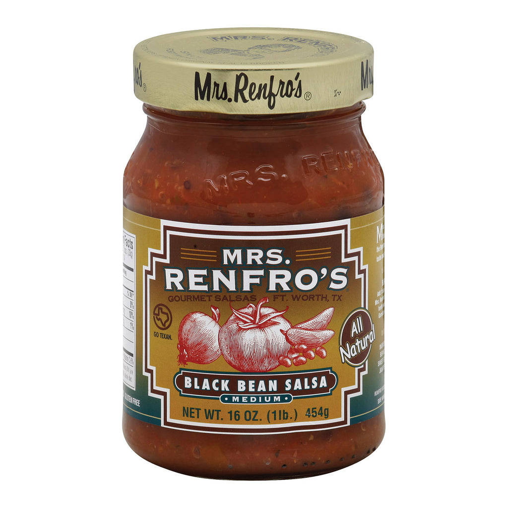 Mrs. Renfro's Black Bean Salsa - Black Bean - Case Of 6 - 16 Oz.