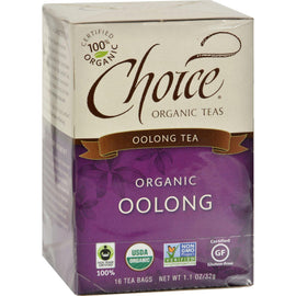 Choice Organic Teas Oolong Tea - 16 Tea Bags - Case Of 6