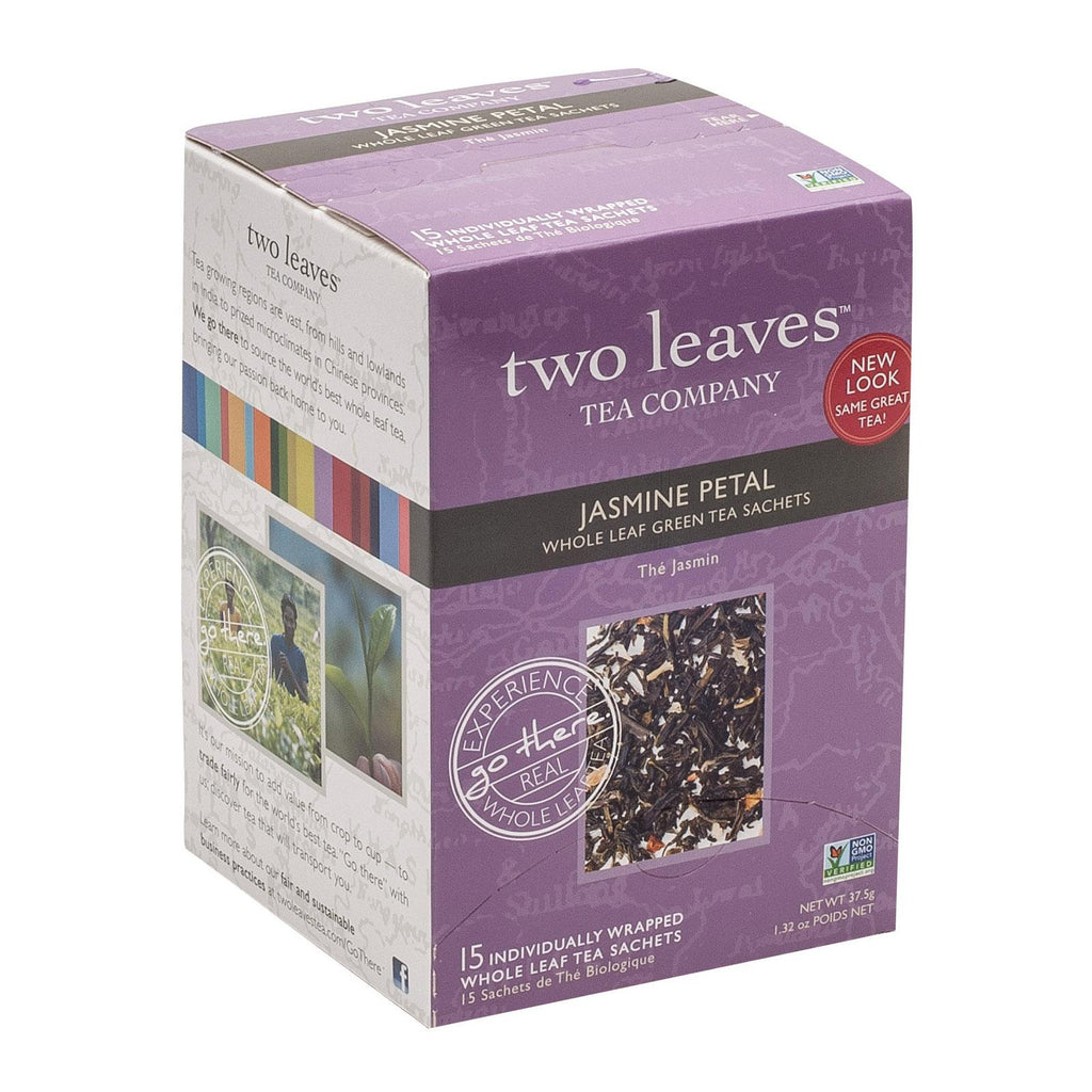 Two Leaves And A Bud Green Tea - Jasmine Petal - Case Of 6 - 15 Bags