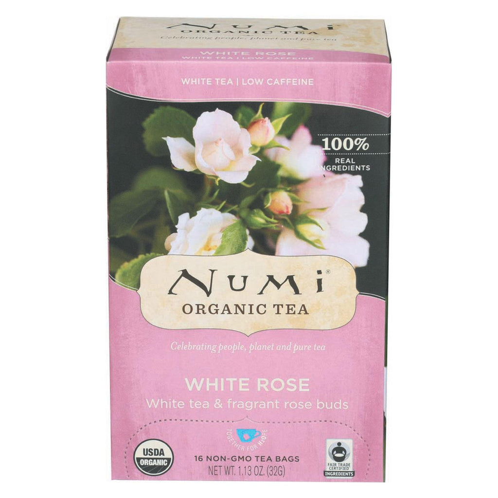 Numi Tea White Tea - White Rose - Case Of 6 - 16 Bags