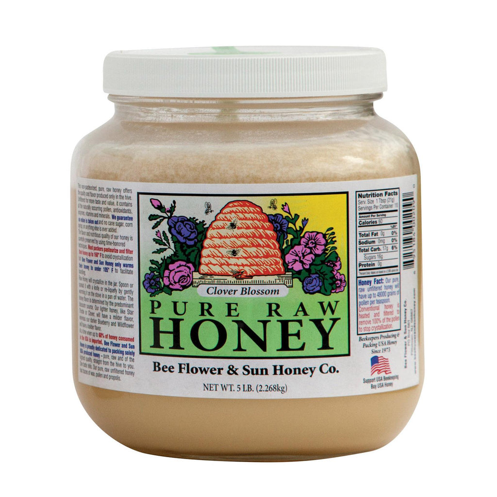 Bee Flower And Sun Honey - Clover Blossom - Case Of 6 - 5 Lb.