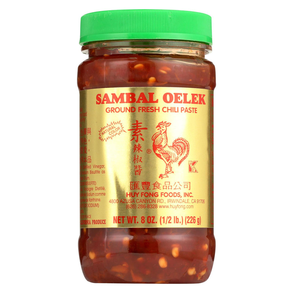 Huy Fong Fresh Chili Paste - Sambal - Case Of 24 - 8 Oz.