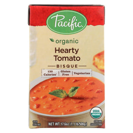 Pacific Natural Foods Bisque - Hearty Tomato - Case Of 12 - 17.6 Oz.