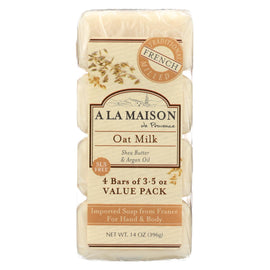 A La Maison - Bar Soap - Oat Milk - Value 4 Pack