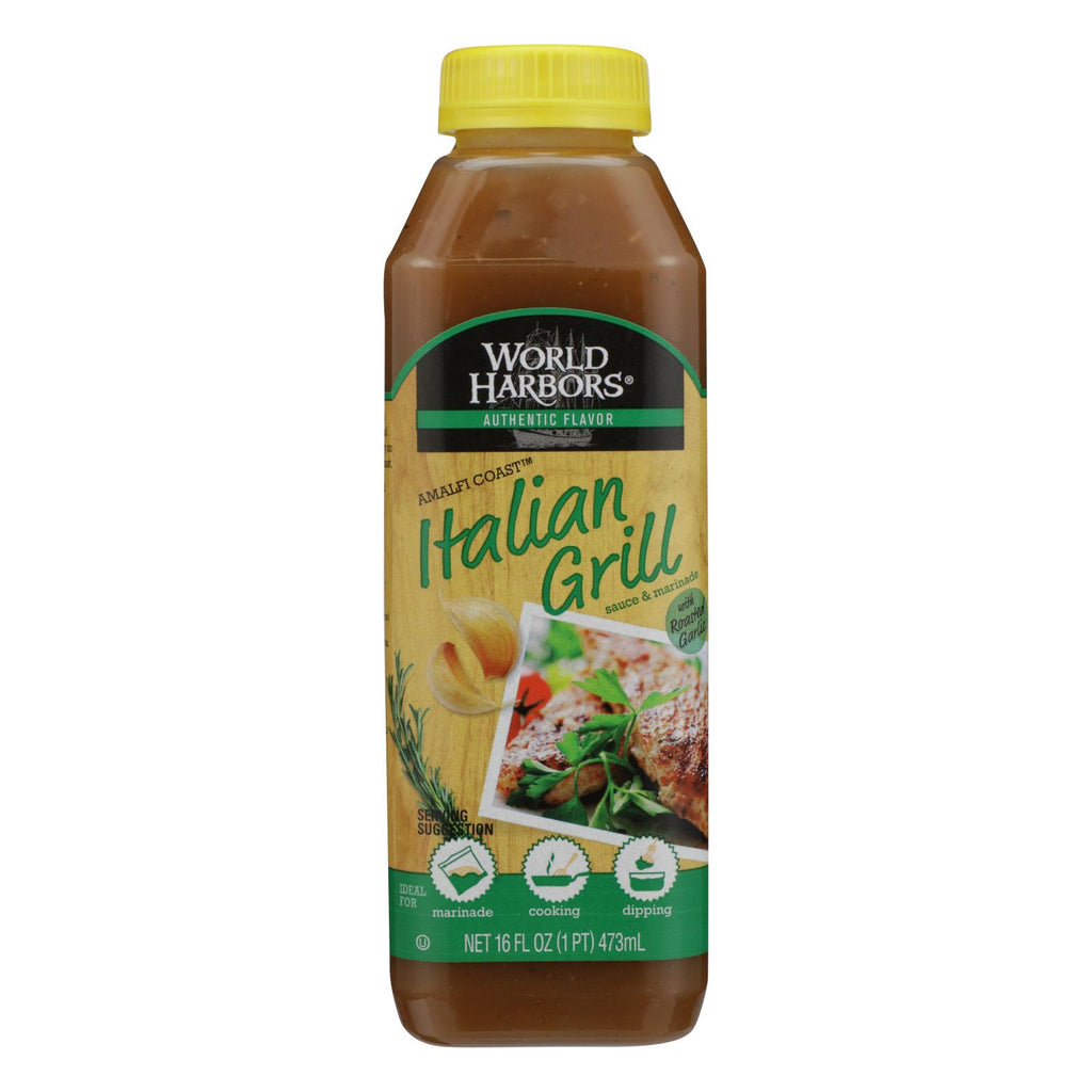 World Harbor Amalfi Coast Marinade And Sauce Italian Grill - Case Of 6 - 16 Fl Oz.