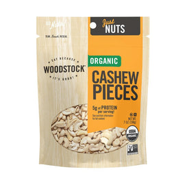 Woodstock Organic Cashews - Pieces - Raw - Case Of 8 - 7 Oz.