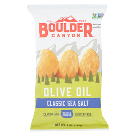 Boulder Canyon - Kettle Chips - Olive Oil - Case Of 12 - 5 Oz.