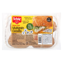 Schar Multigrain Ciabatta Rolls Gluten Free - Case Of 6 - 7 Oz.
