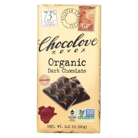 Chocolove Xoxox - Premium Chocolate Bar - Fair Trade Organic Dark Chocolate - 3.2 Oz Bars - Case Of 12