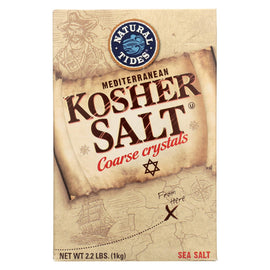 Natural Tides Mediterranean Kosher Salt - Coarse Crystals - Case Of 6 - 2.2