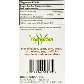 Bio Nutrition Saffron Extract - 50 Vegetarian Capsules