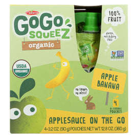 Gogo Squeeze Applesauce - Apple Banana - Case Of 12 - 3.2 Oz.