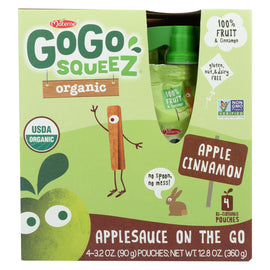 Gogo Squeeze Applesauce - Apple Cinnamon - Case Of 12 - 3.2 Oz.