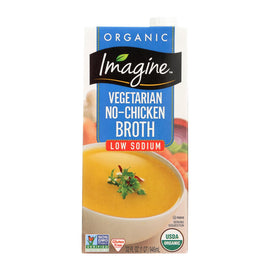 Imagine Foods Free Range Chicken Broth - Low Sodium - Case Of 12 - 32 Fl Oz.