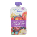 Plum Organics Baby Food - Apple Plum Berry And Barley - Case Of 6 - 3.5 Oz.