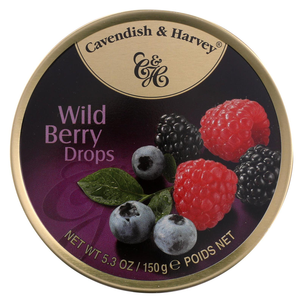 Cavendish And Harvey Fruit Drops Tin - Wild Berry - 5.3 Oz - Case Of 12