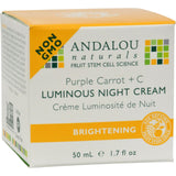 Andalou Naturals Luminous Night Cream Purple Carrot + C - 1.7 Oz