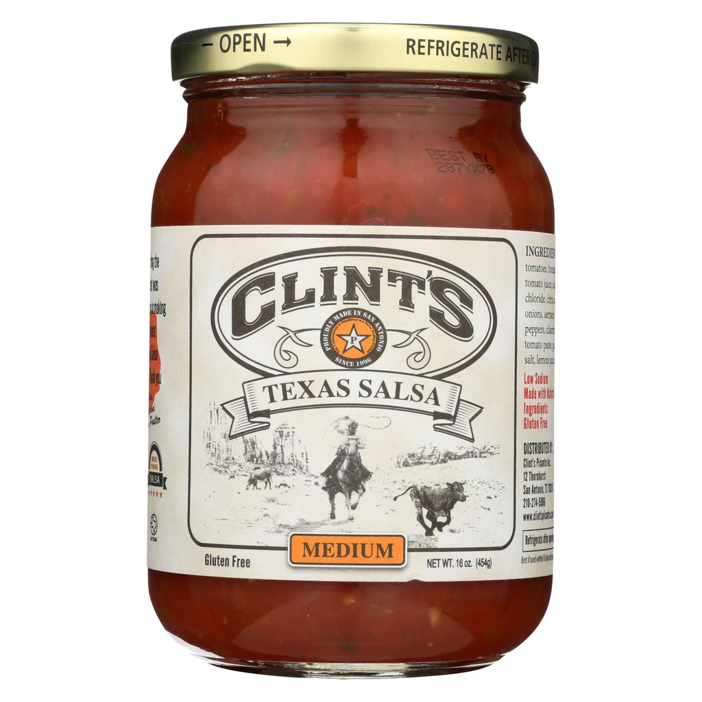 Clint's Salsa - Medium Mexican - Case Of 6 - 16 Oz.