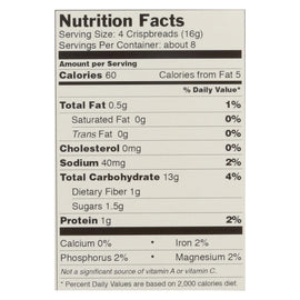 Le Pain Des Fleurs Organic Crisp Bread - Chestnut - Case Of 6 - 4.41 Oz.