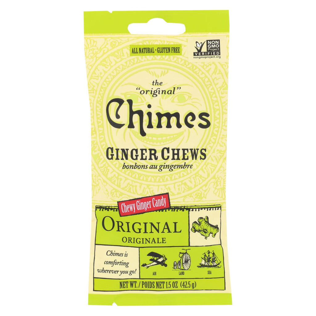 Chimes - Ginger Chews - Original Refreshing Ginger - 1.5 Oz - Case Of 12