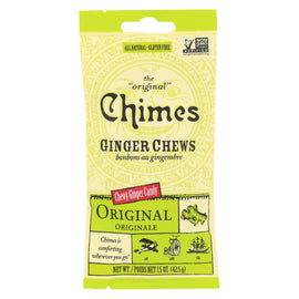 Chimes - Ginger Chews - Original Refreshing Ginger - 1.5 Oz - Case Of 12