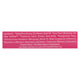 Mongo Kiss Display Center - Lip Balm - Organic - Eco Lips - Pomegranate - .25 Oz - Case Of 15
