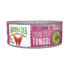 Natural Sea Wild Tongol Tuna - With Sea Salt - Case Of 12 -  5 Oz.