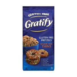 Gratify Pretzl Thins - Sesame - Case Of 6 - 10.5 Oz.