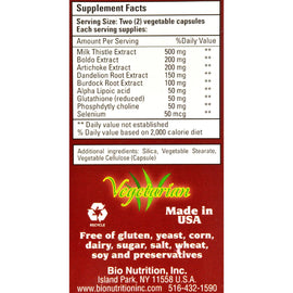 Bio Nutrition Liver Wellness - 60 Vegetarian Capsules
