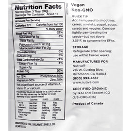 Nutiva Hempseed - Organic - Shelled - 12 Oz