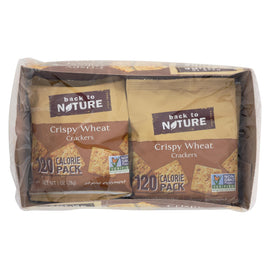 Back To Nature Crispy Wheat Crackers - Safflower Oil And Sea Salt - Case Of 4 - 1 Oz.