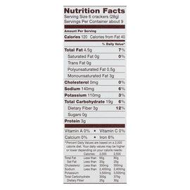 Back To Nature Harvest Whole Wheat Crackers - Whole Wheat, Safflower Oil And Sea Salt - Case Of 12 - 8.5 Oz.