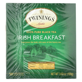 Twining's Tea Breakfast Tea - Irish, Black - Case Of 6 - 50 Bags