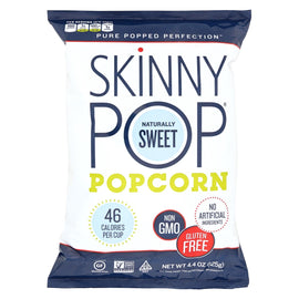 Skinnypop Popcorn Skinny Pop - Naturally Sweet - Case Of 12 - 4.4 Oz.
