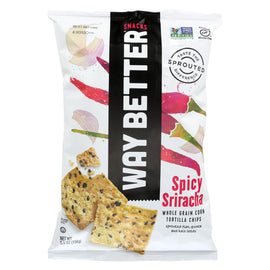 Way Better Snacks Tortilla Chips - Sriracha - Case Of 12 - 5.5 Oz.