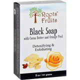 Roots And Fruits Bar Soap - Black Soap - Cocoa Butter And Orange Peel - 5 Oz