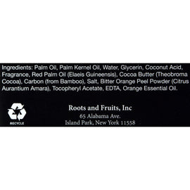 Roots And Fruits Bar Soap - Black Soap - Cocoa Butter And Orange Peel - 5 Oz