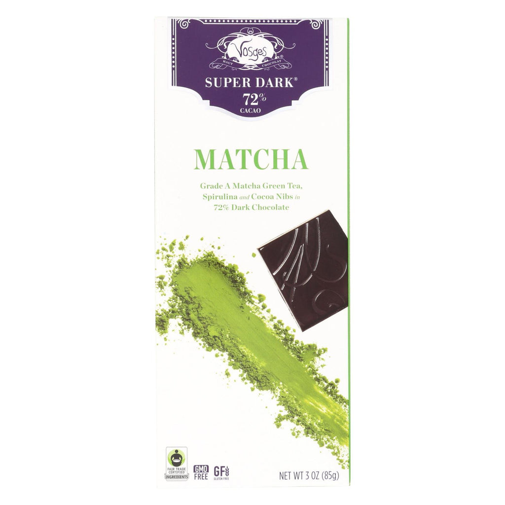 Vosges Haut-chocolat Dark Chocolate Bar - With Spirulina And Matcha Green Tea - Case Of 12 - 3 Oz