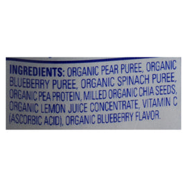 Happy Tot Toddler Food - Organic - Fiber And Protein - Stage 4 - Pear Blueberry And Spinach - 4 Oz - Case Of 16