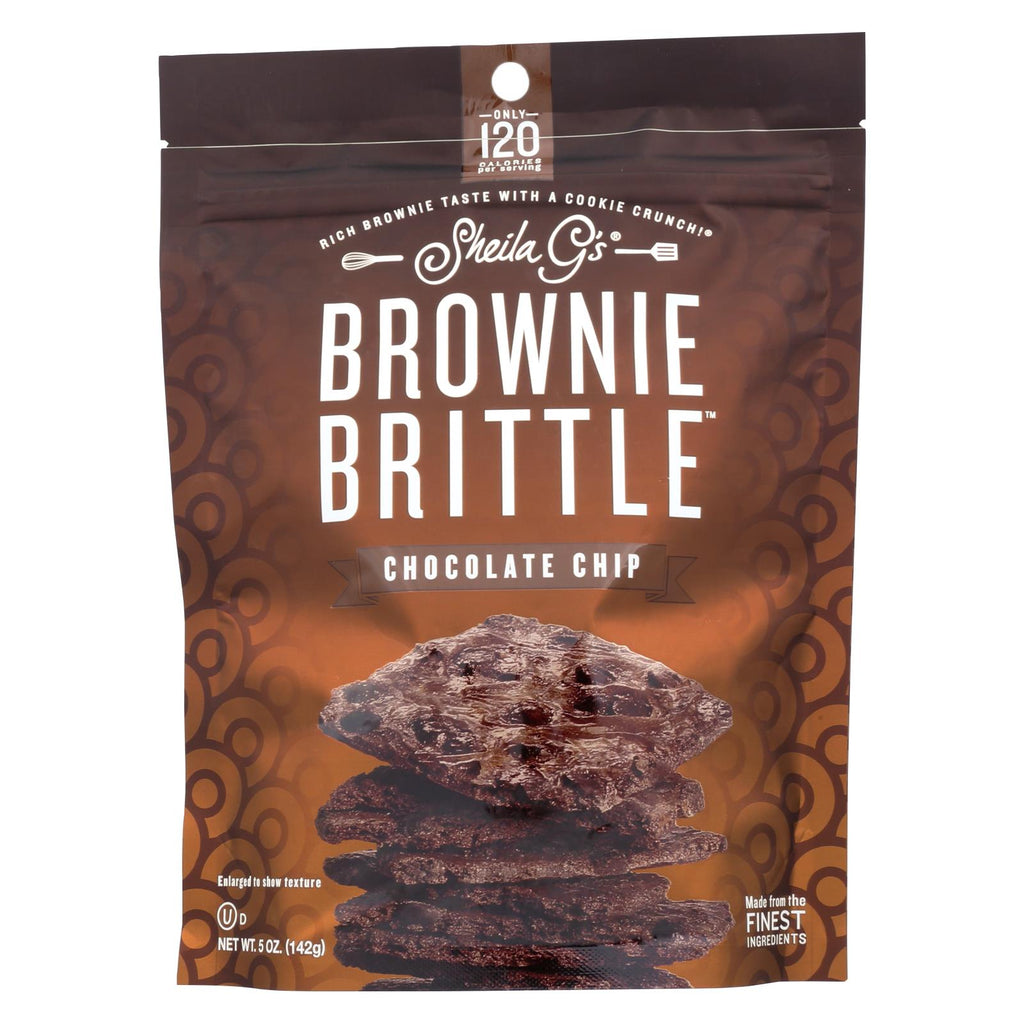 Sheila G's Brownie Brittle - Chocolate Chip - Case Of 12 - 5 Oz.