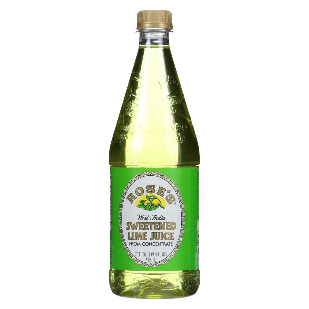 Roses Juice - Sweetened Lime - 25 Oz - Case Of 12