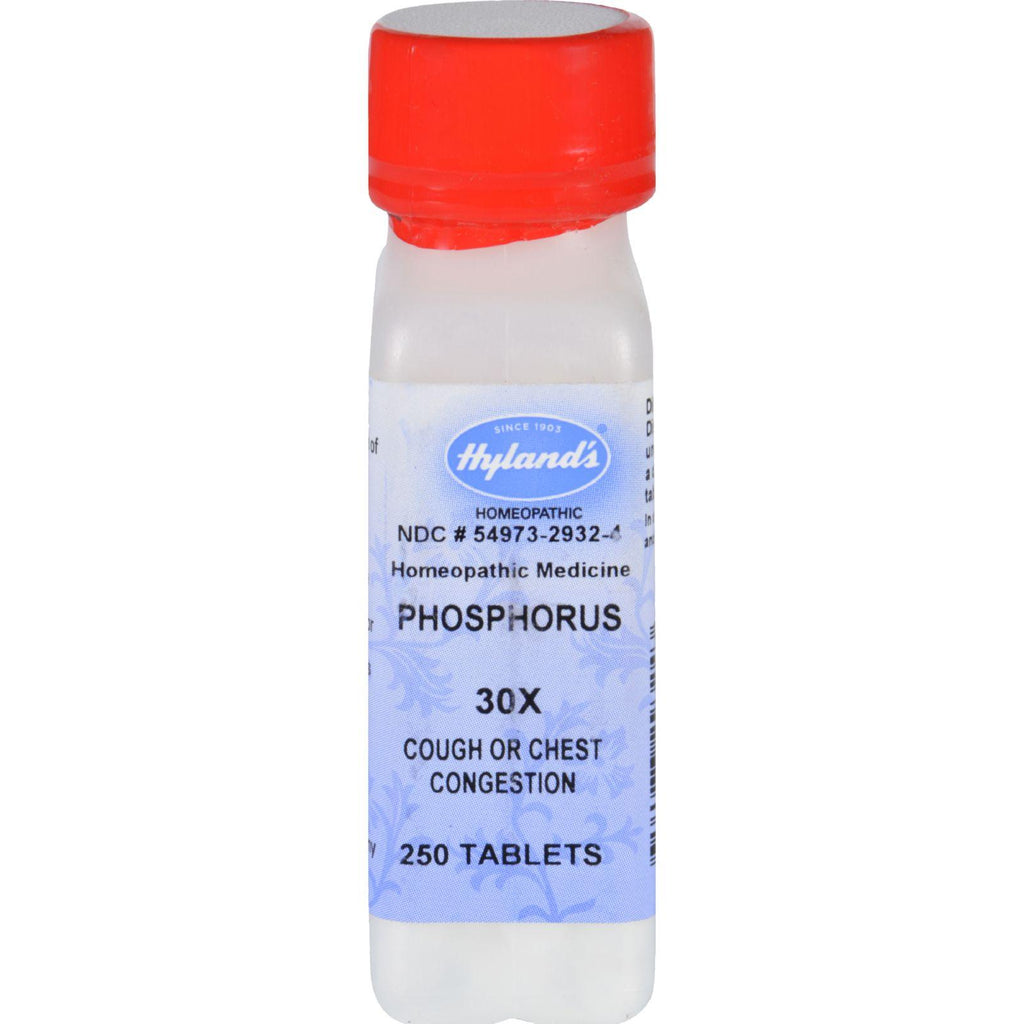 Hylands Homeopathic Phosphorus 30x - Cough And Sore Throat - 250 Tablets