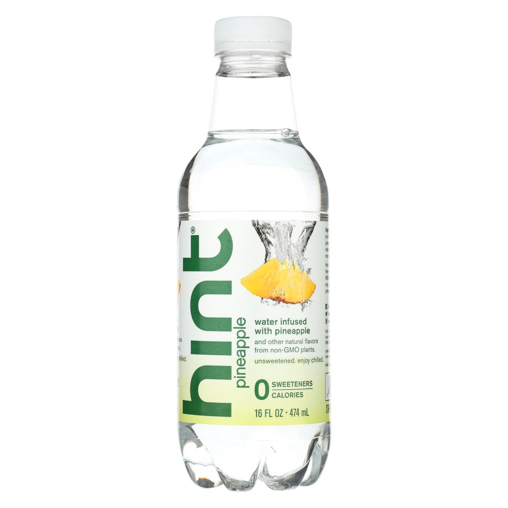 Hint Pineapple Water - Pineapple, Unsweetened - Case Of 12 - 16 Fl Oz.