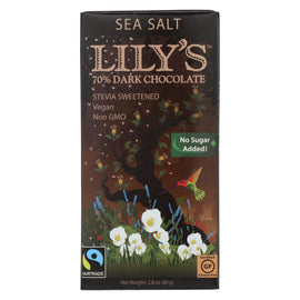 Lily's Sweets Chocolate Bar - Extra Dark Chocolate - 70% Cocoa - 2.8 Oz Bars - Case Of 12