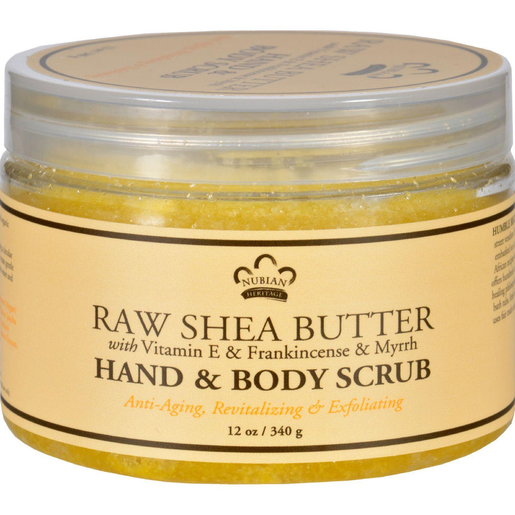 Nubian Heritage Hand And Body Scrub - Vitamin E&frnk - 12 Oz