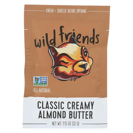 Wild Friends Classic Creamy Almond Nut Butter  - Case Of 10 - 1.15 Oz