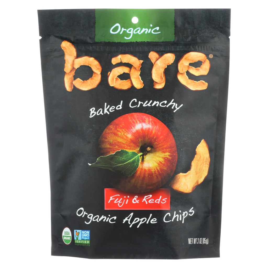 Bare Fruit Apple Chips - Organic - Crunchy - Fuji Red - 3 Oz - Case Of 12