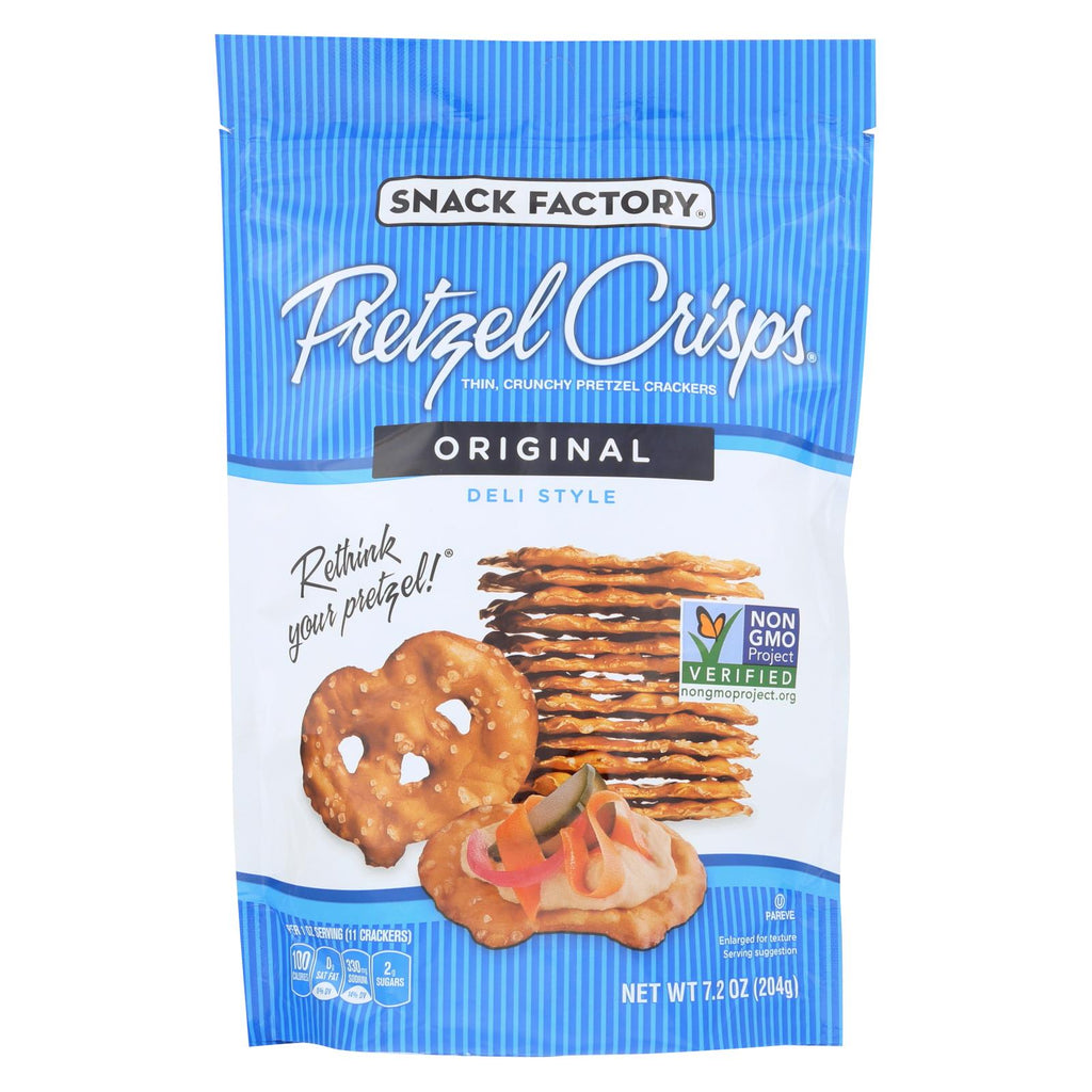 Pretzel Crisp Pretzel Crisps - Original - Case Of 12 - 7.2 Oz.